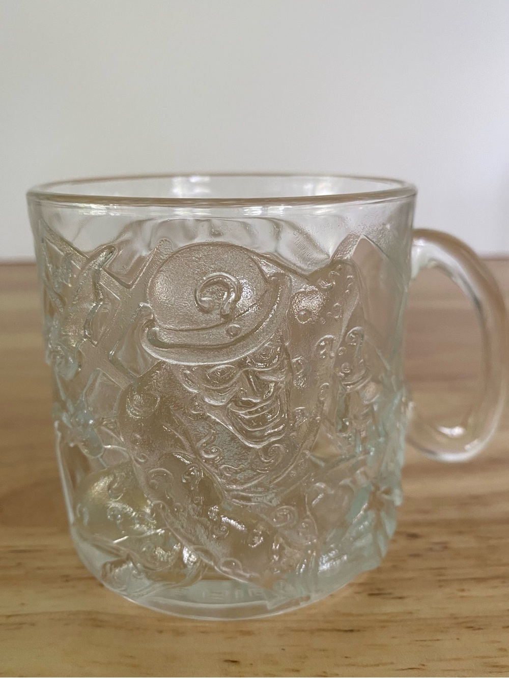 1995 McDonald’s Batman Forever RIDDLER Clear Glass Collectible Mug 3D Design VTG